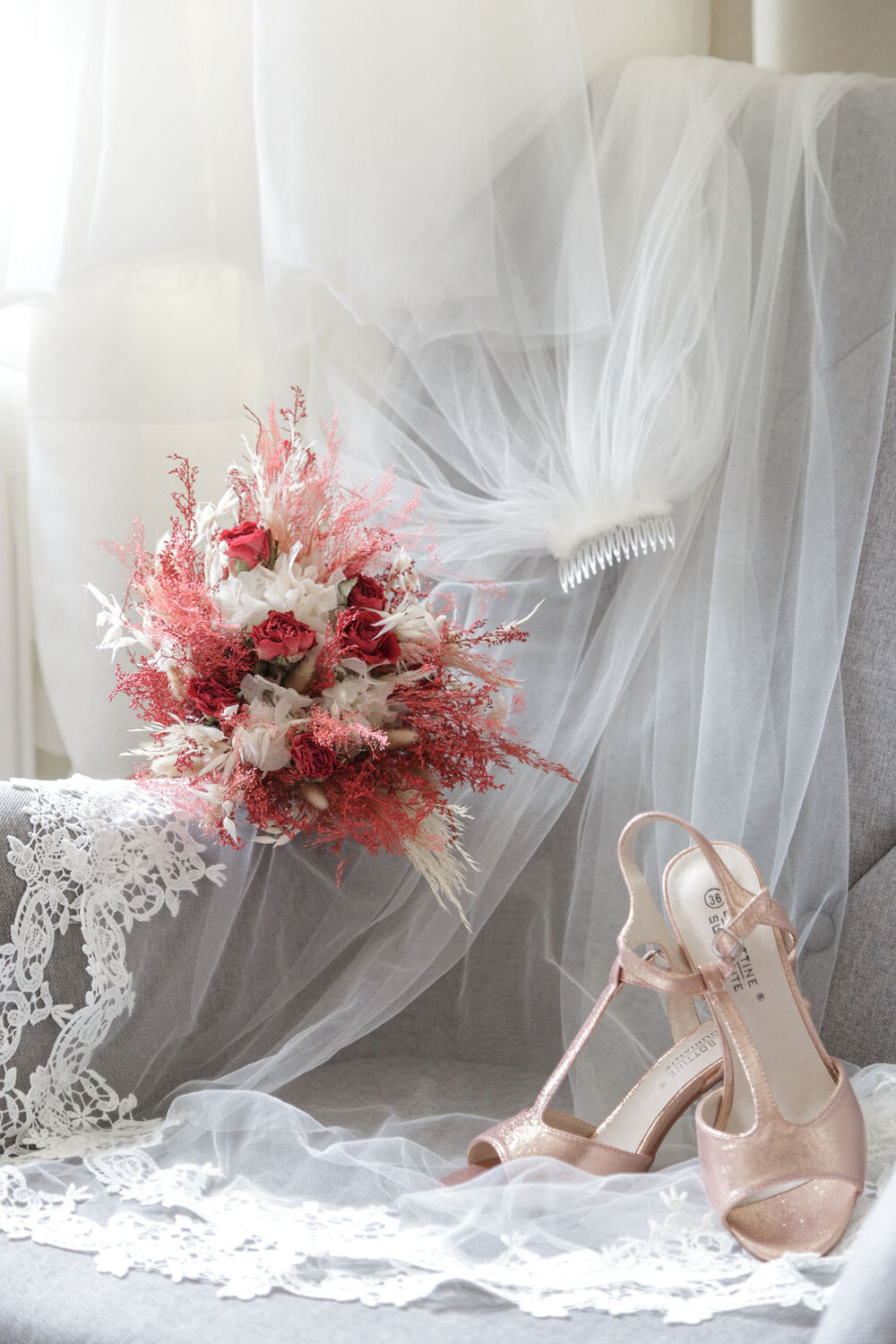 bouquets de fleurs séchées